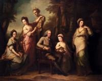 Angelica Kauffmann - Portrait Of Philip Tisdal With His Wife And Family